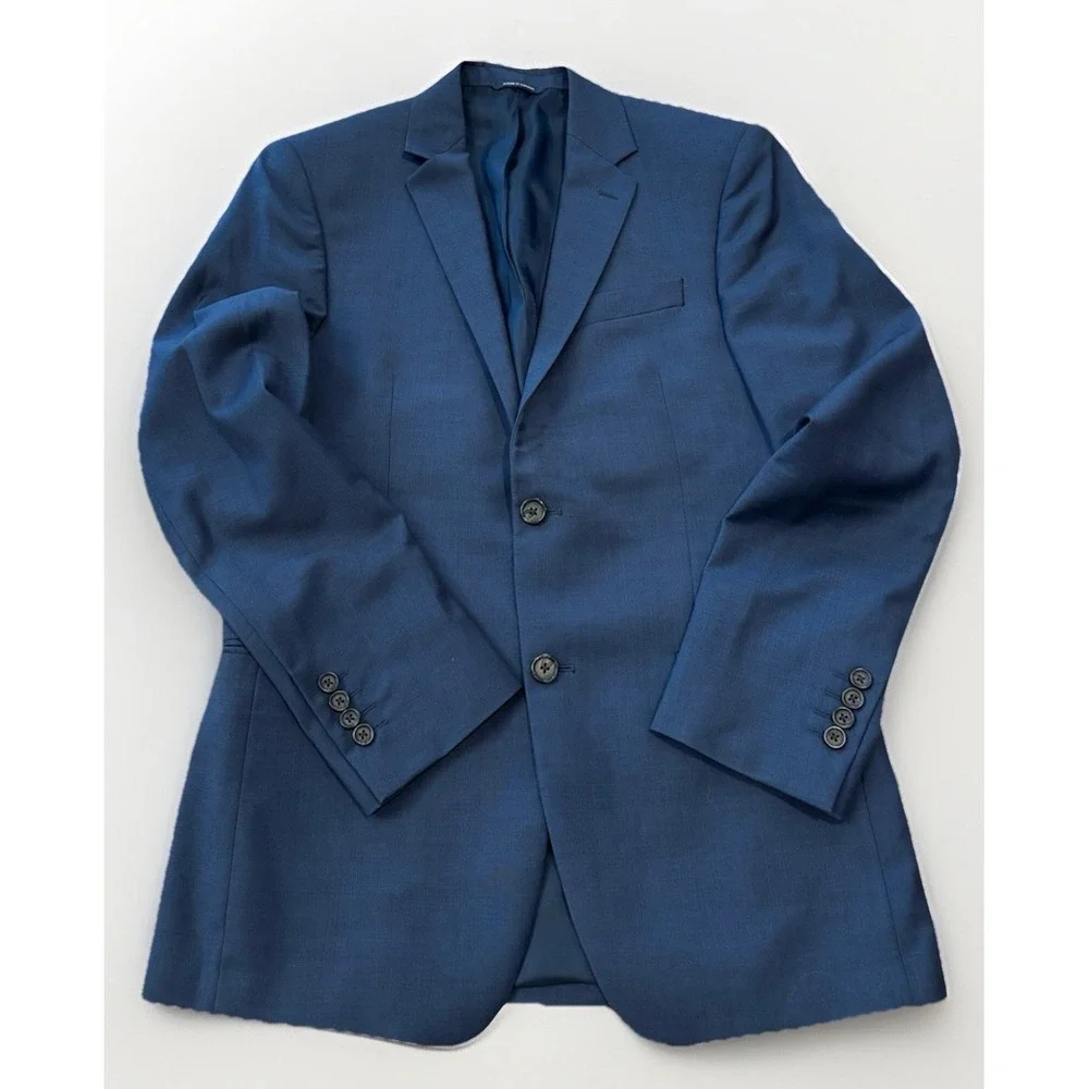 Ralph‎ Ralph Lauren Mens 38R Blue Glen Plaid Blazer  And Vest 100% Wool 2 Button